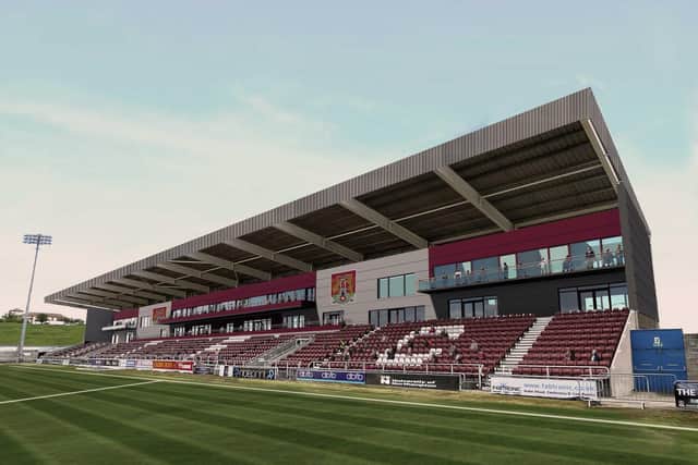 A computer generated image of the how the new east stand would look