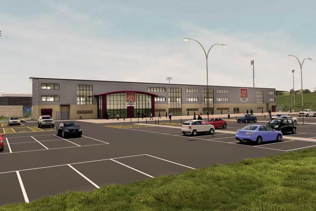 A new car park would be built to the rear of the east stand