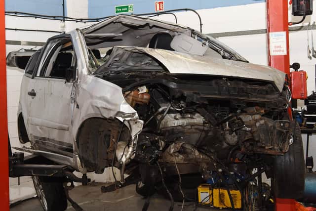Ainsworth-Smith's Fiesta rolled for 170metres after crashing on the A45