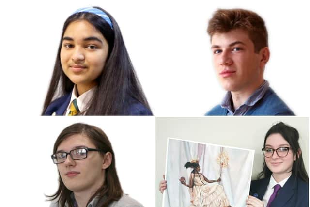 United Learning's Best in Everyone Awards 2021-winning students from Northampton Academy (clockwise from top left) Year 9 Ashiki Nandi, Year 13 Mantas Martinkus, Year 11 Anastasija Viktorova and Year 13 Marshall Rice