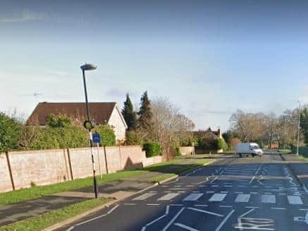 The zebra crossing at Hardwick Road / Sywell Road.