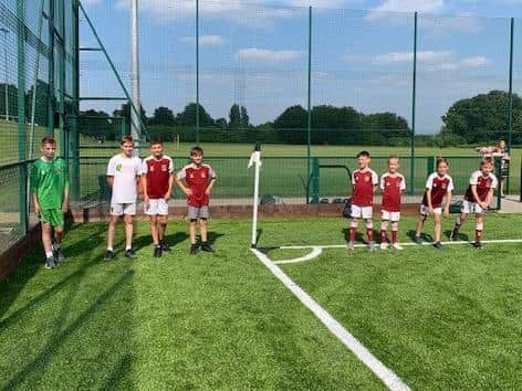 Reiss Wheatley-Crane's Northampton Boys School friends and Northampton Town FC academy under-12s teammates helped him chalk off 4km last week