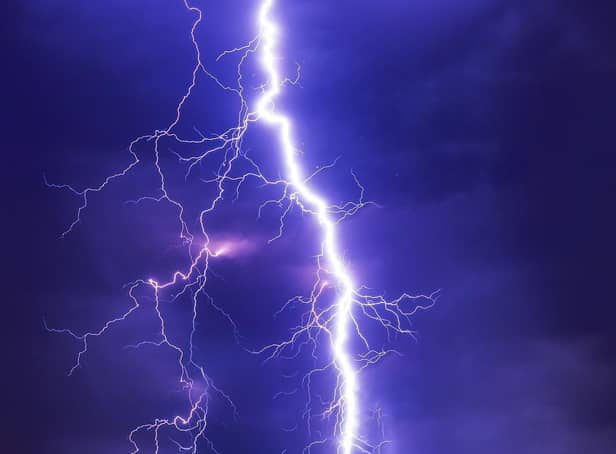 Forecasters are warning of thunder and lightning over the county on Saturday