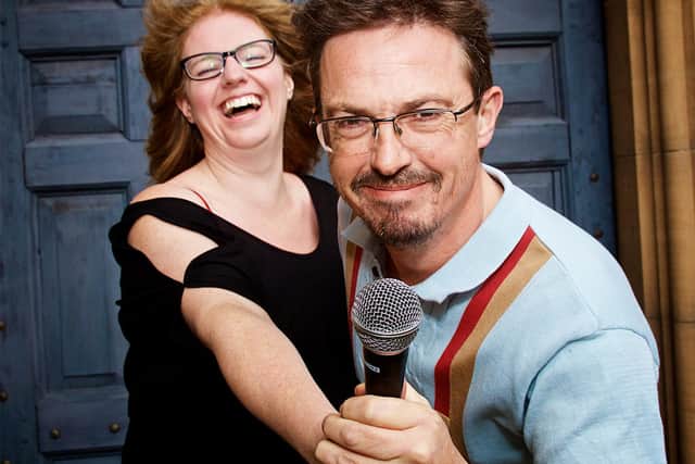 Comedy at work creatives Anne Docherty and Mark Hind