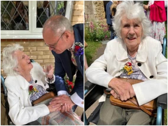 Betty Lee got to attend the wedding of her son, Vaughn, in Bozeat thanks to the help of staff at Timken Grange care home