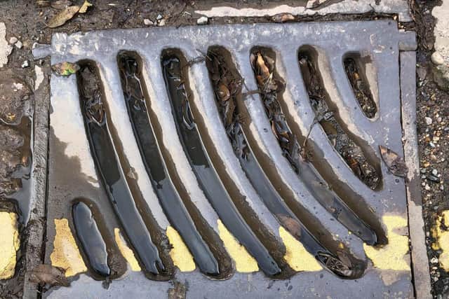 The drains are blocked and thus overflow when rain falls.