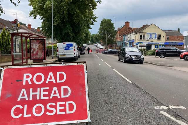 Kettering Road is closed through Kingsley
