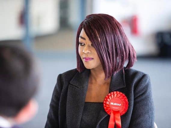 Labour ward member for Talavera on Northampton Town Council, Lorraine Chirisa photographed at the elections in May