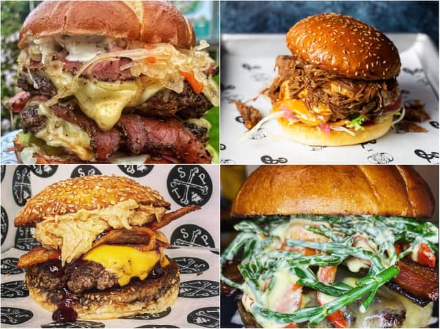 Enjoy burgers from Patty Freaks (top left), The Flavour Trailer (top right), The Smoke Pit (bottom left), Pinch My Bun (bottom right) and more.