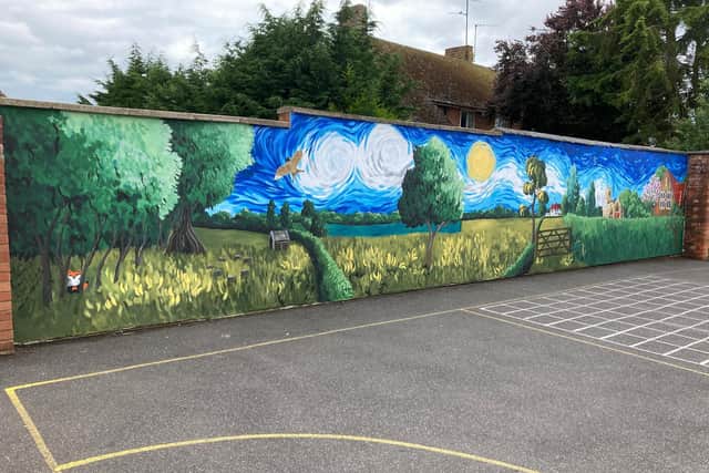 Kerry says the finished mural is 'breathtaking'.