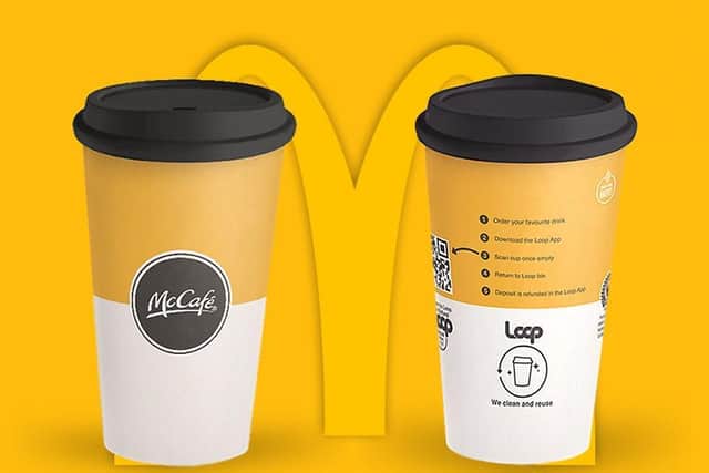 McDonald's in Northampton and Wellingborough are taking part in the reusable cup trial