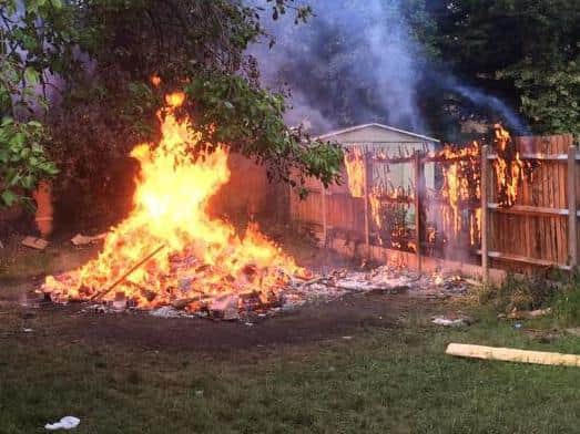 Firefighters warn of the dangers of bonfires spreading quickly in hot weather