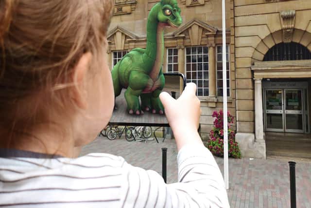 Visitors will be able to locate dinosaurs on the Explore Northampton augmented reality app.