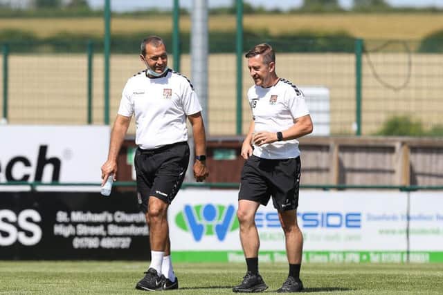 Jon Brady and Colin Calderwood. Picture: Pete Norton.