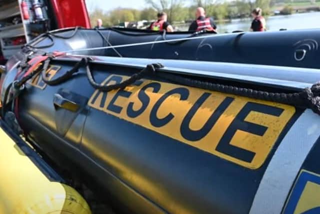 Northamptonshire Fire's specialist water rescue team rushed to reports of a man in the Grand Union Canal