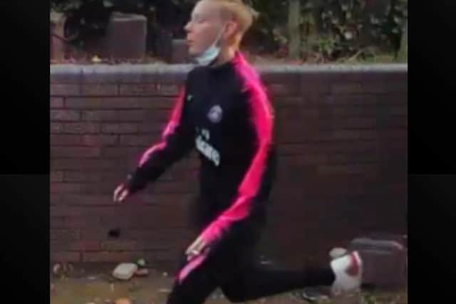 Police issued this image of a male they want to speak to in connection with an arson attack in May