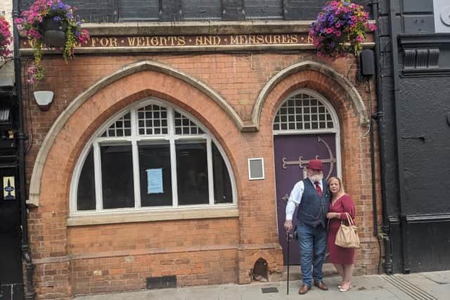 Liz Cox and her partner at their new venue.