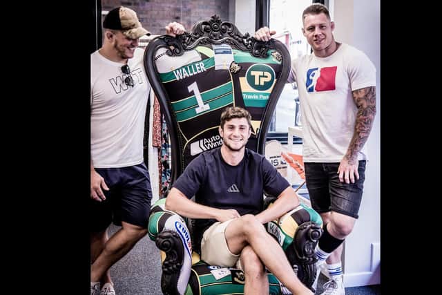 Picture by A-Teck Photography: Charity patrons l-r Alex Waller, James Grayson and Teimana Harrison