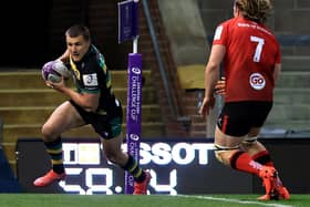 Ollie Sleightholme scored against Ulster back in March but Saints were beaten in the Challenge Cup quarter-final at Franklin's Gardens