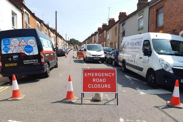 Gordon Street, in Semilong, is closed