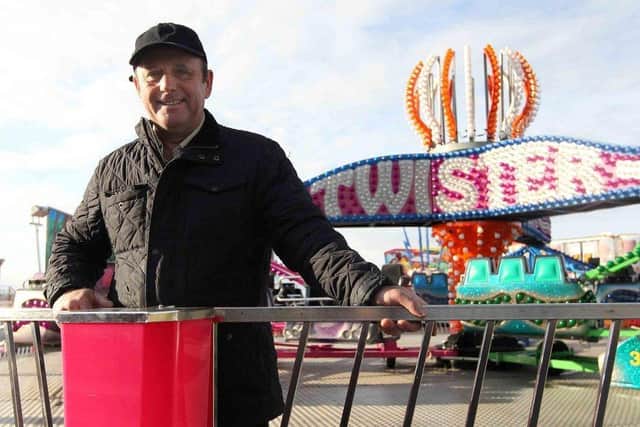 John Scarrott at the funfair in Sixfields in 2011