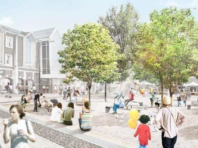 Artists impressions showed what the Market Square could look like by 2024