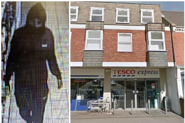 Police have released a CCTV image of a man they think can help investigations into last month's incident at Tesco Express