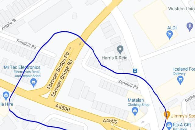 The area in which the chase happened.