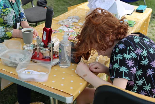 Children were invited to join in on activities.