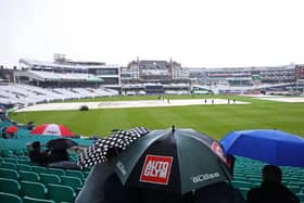 Rain was the only winner as Northants Steelbacks' clash at the Kia Oval against Surrey was abandoned after just 5.3 overs