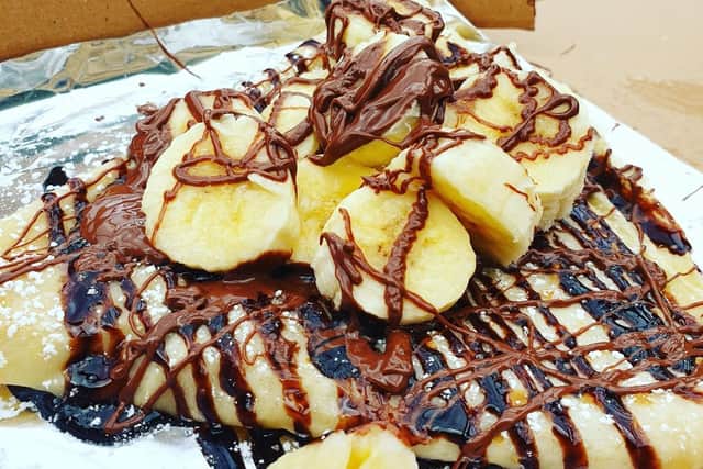 The crepes are available in three locations.