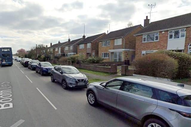 The road outside the family's home is usually busy with parked cars and traffic from Weston Favell School and Booth Lane College. Photo: Google Maps