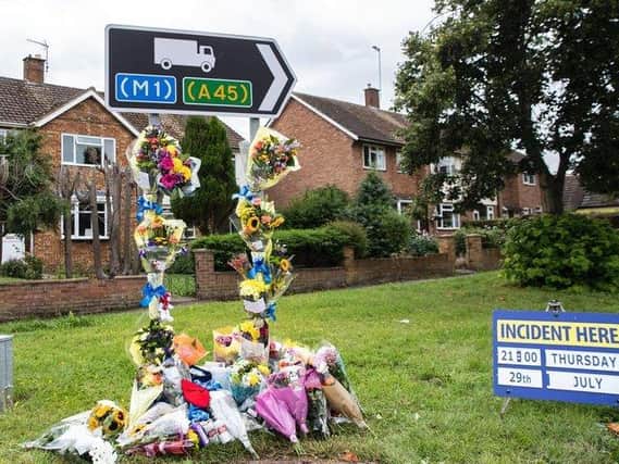Flowers have been laid at the junction in memory of Robbie Fitzpatrick. Photo: Kirsty Edmonds