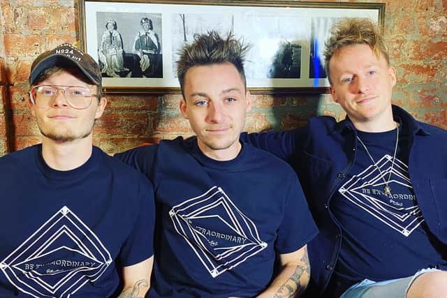 Josh (right), Jack and Ellis are set to open their new pub at the Sharps furniture shop in Abington Street