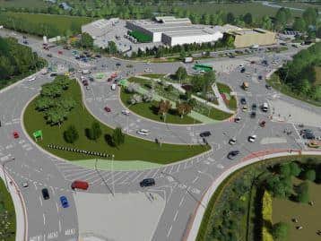 Work on the new Chowns Mill roundabout meant the A45 was closed