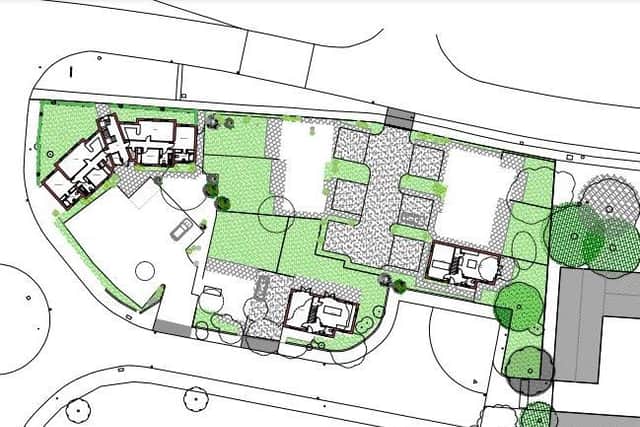 The proposed site plan.