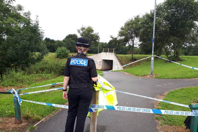 Police had sealed off the area near the Shelley Road underpass