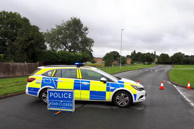 Police at the scene this morning