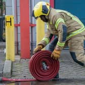 Firefighters were able to put out the fire using breathing apparatus and a hose reel jet.