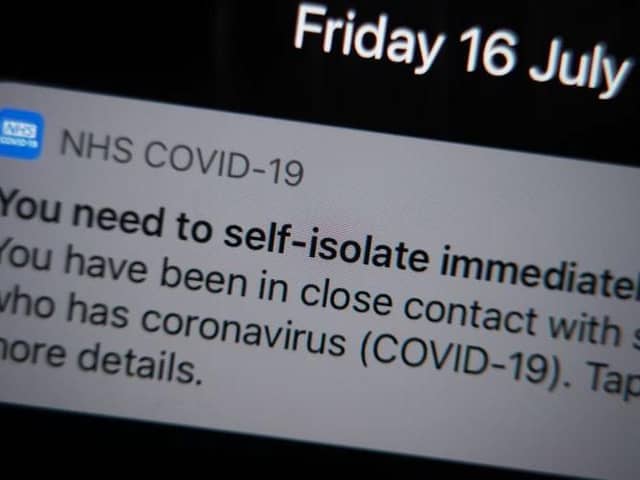 The app warns people that they have been in close contact with someone who has tested positive for coronavirus.