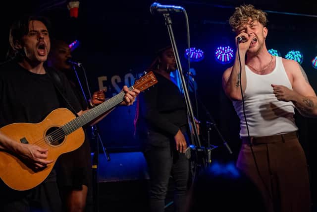 Tom Grennan on stage at Esquires. Photo by David Jackson.