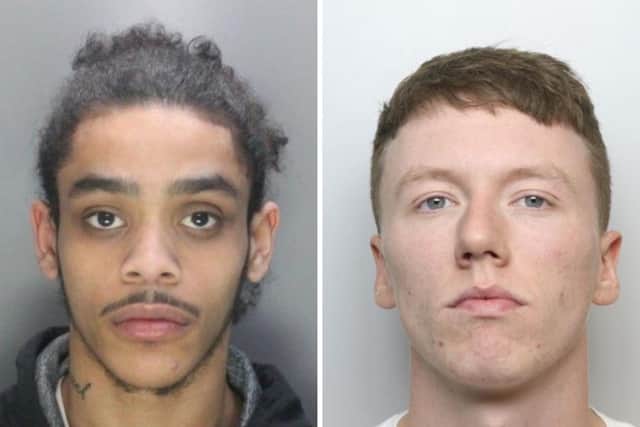 Kaine Simms was jailed for 71⁄2 years and Sam Cole for 31⁄2 years