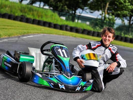 Joel with his go-kart. Photo: Car Scene UK Media
