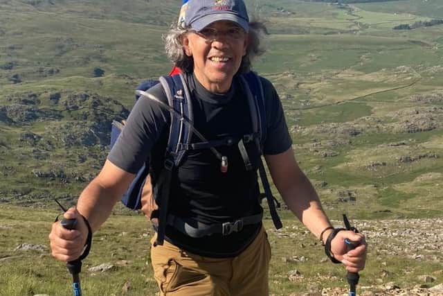 Kmal Chetitah during one of his practice walks in Snowdonia