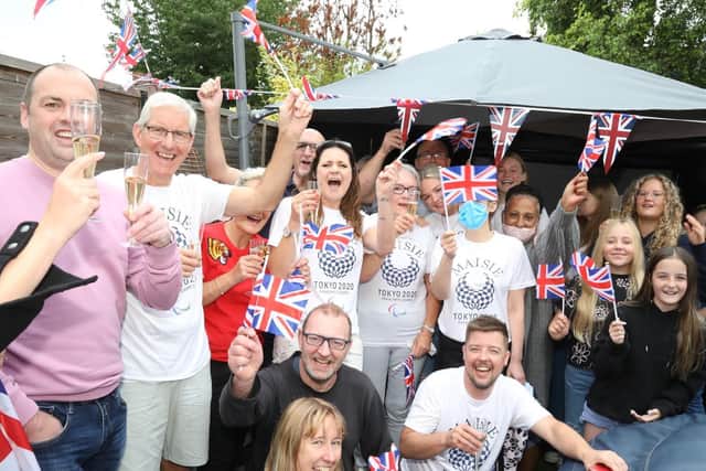 Maisie Summer-Newton's family celebrate