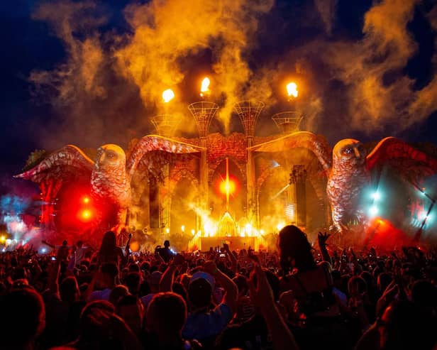 The main stage at the Electric Daisy Carnival at the National Bowl. Photo by David Jackson