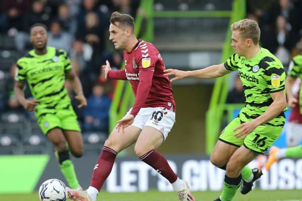 Dylan Connolly on the ball in the Cobblers' clash with Forest Green Rovers (Pictures: Pete Norton)