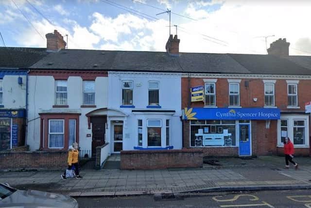 A planning application wants to convert buildings on St Leonards Road, Far Cotton, Northampton, into two flats, a shop and a takeaway. Photo: Google