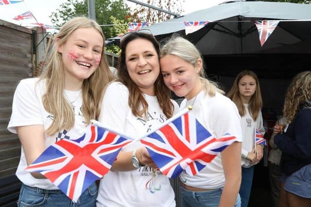 Pia, Laura and Boe - Maisie Summers-Newton's mum and sisters celebrate her victory