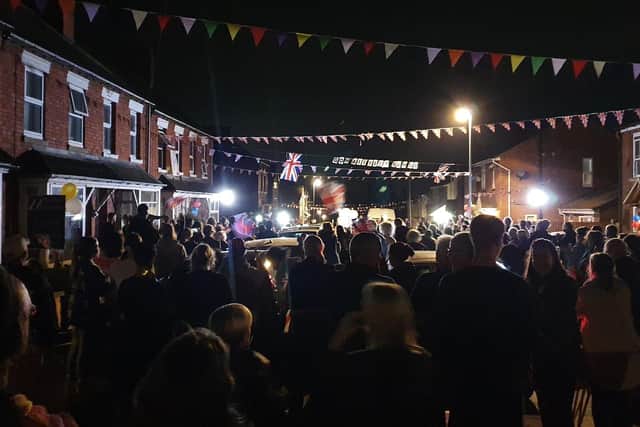 Huge crowds turned out to welcome Maisie home in Wollaston last night. Credit: Callie Scully.